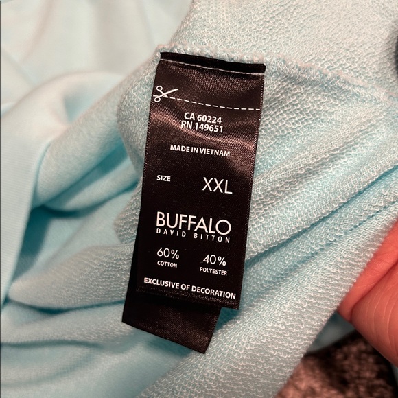 Buffalo David Bitton Aqua Sweatshirt XXL heather blue - Picture 5 of 6